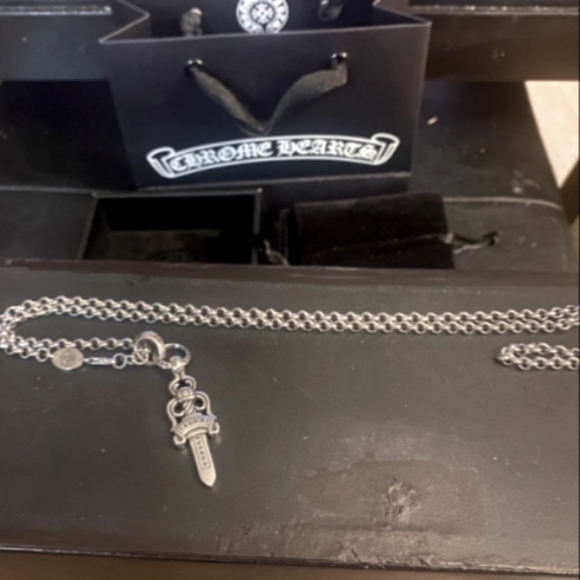 Chrome Hearts Silver Sword Pendant W/Silver Chain - Picture 10 of 10